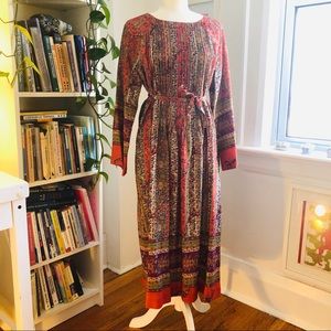 Vintage boho 70s Albert Nipon dress S/M